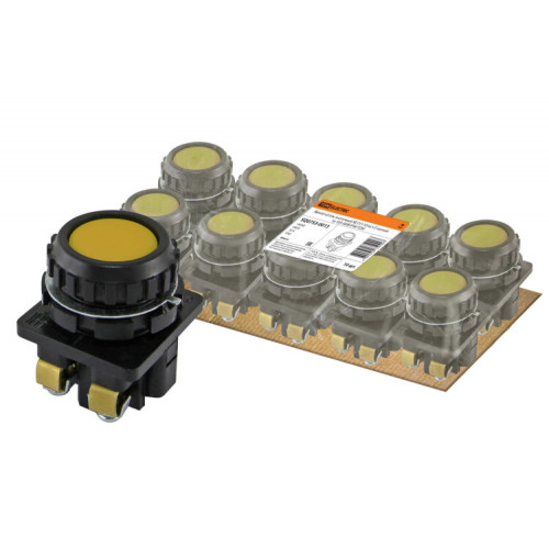 Выключатель кнопочный КЕ 011-У2-исп.5 желтый 1р 10A 660B IP40 | SQ0753-0013 | TDM