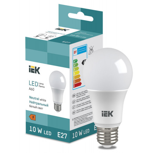 Лампа светодиодная Bulb A60 950lm 4000K E27 | LL-I-A60-10-230-40-E27 | IEK