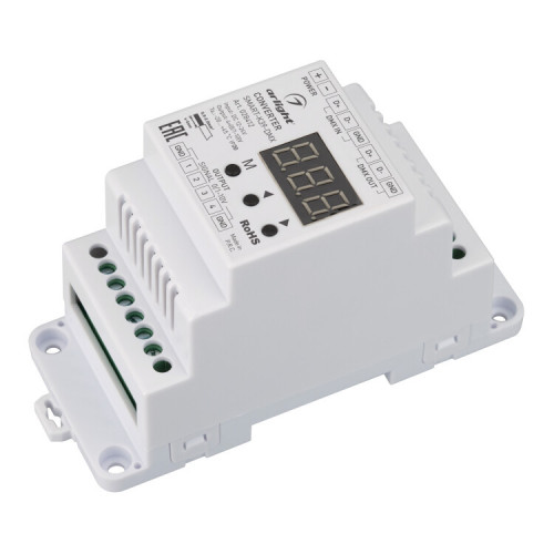 Конвертер SMART-K39-DMX (12-24V, 0/1-10V, DIN) (Arlight, Металл) | 028412 | Arlight