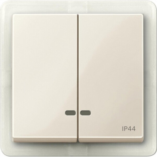 ДВЕ КЛАВИШИ С ОКОШ.Д/СВЕТ.ИНД.IP44 БЕЖ | MTN3424-0344 | Schneider Electric