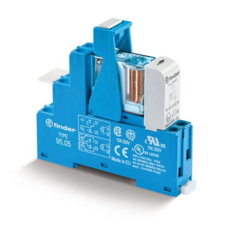 Интерфейсный модуль, электромеханическое реле; 2CO 10A; контакты AgNi; питание 125В DC (чувствит.); категория защиты IP20 | 486271250050SMA | Finder