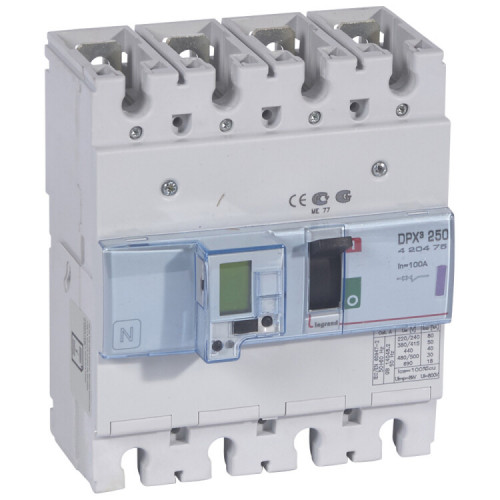 Автоматический выключатель DPX3 250 - эл. расцепитель - с изм. блоком - 50 кА - 400 В~ - 4П - 100 А | 420475 | Legrand