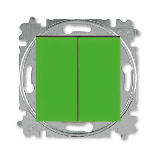 ABB Levit Зелёный / дымчатый чёрный Переключатель и кнопка с перекидным контактом | 3559H-A53445 67W | 2CHH595345A6067 | ABB