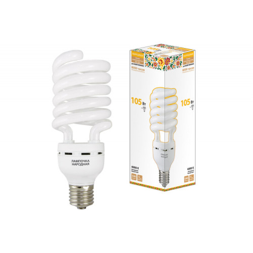 Лампа энергосберегающая КЛЛ 105Вт Е40 840 cпираль НЛ-HS | SQ0347-0047 | TDM