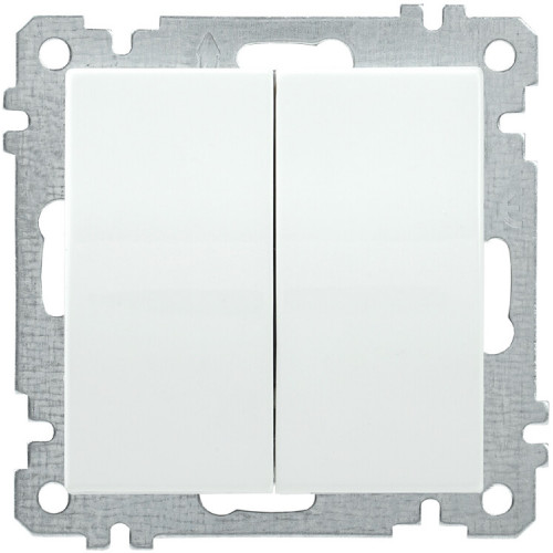 BOLERO белый Выключатель 2-клав. 10А | EVB20-K01-10-1| IEK