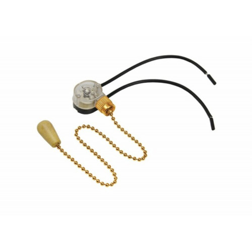 Выключатель для настенного светильника c проводом и деревянным наконечником «Gold» | 32-0104 | REXANT
