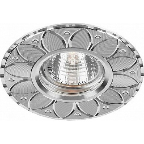 Светильник точечный встраиваемый под лампу GS-M389S MR16 50W G5.3 серебро | 28950 | FERON