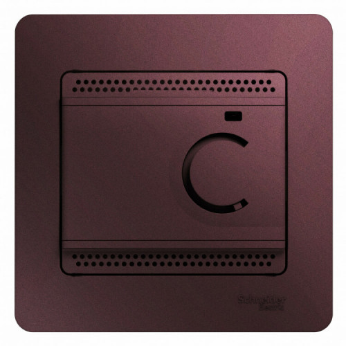 Glossa Баклажановый Термостат электронный теплого пола с датч, от +5 до +50°C, 10A (в сборе) | GSL001138 | SE