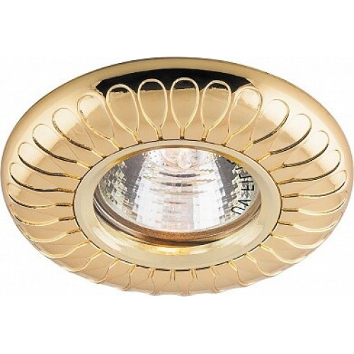 Светильник точечный встраиваемый декоративный DL6047 MR16 50W G5.3 золото | 28959 | Feron
