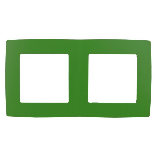 Рамка на 2 поста 12-5002-27 , зелёный (10/100/3000) |Б0019401 | ЭРА