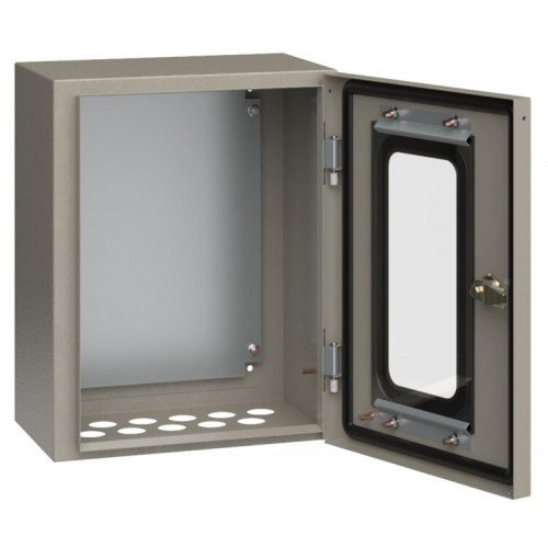Щит с монтажной панелью ЩМП-1-0 У2 IP54 с прозрачной дверцей (395х310х220мм) | YKM11-01-54-1 | IEK