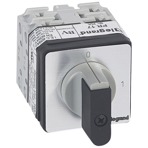 Выключатель - положение вкл/откл - PR 17 - 4П - 4 контакта - крепление на дверце | 027408 | Legrand