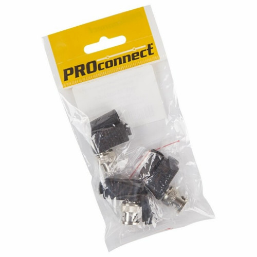 Разъем высокочастотный на кабель, штекер BNC под винт с колпачком, угловой, (3шт.) (пакет) | 05-3072-4-9 | PROconnect