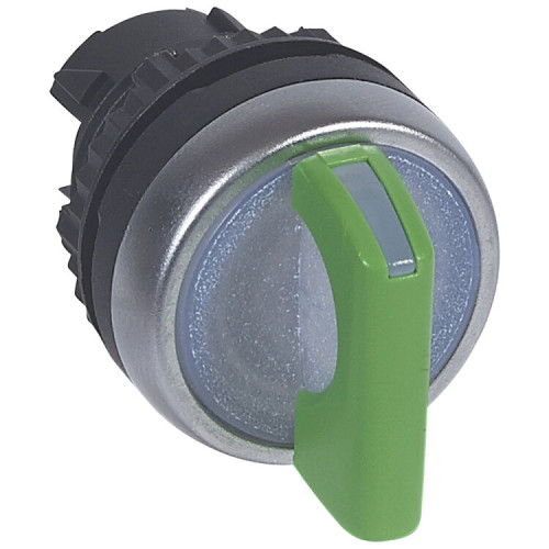 Переключатель - Osmoz - для комплектации - с подсветкой - 2 положения с фиксацией - 90° - зеленый | 024042 | Legrand