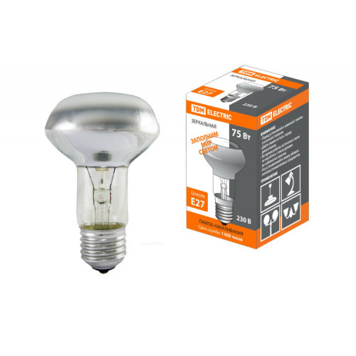 Лампа накаливания зеркальная 75Вт Е27 230В R63 | SQ0332-0031 | TDM