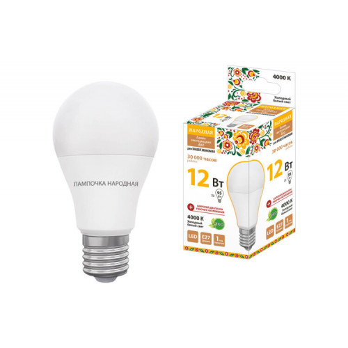 Лампа светодиодная Груша 12 Вт E27 холодный белый свет | SQ0340-1512 | TDM