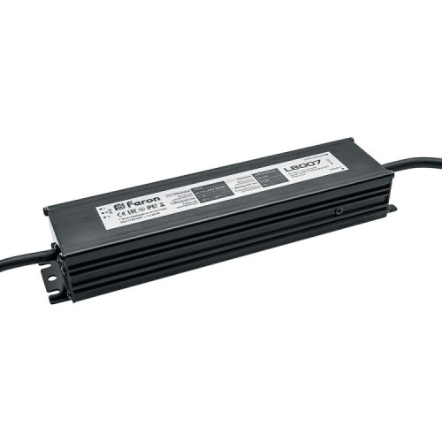 Трансформатор электронный для светодиодной ленты LB007 100W 12V 200*68*45мм IP67 (драйвер)б/л | 21493 | FERON