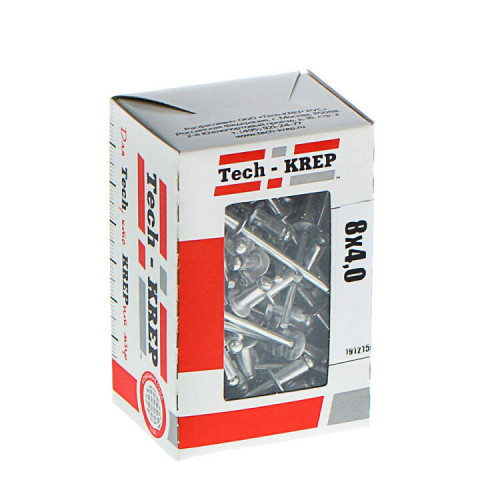 Заклепка 4,0х8 (100 шт) - коробка с ок. ( 0,141 кг) | 102286 | Tech-KREP