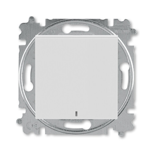 ABB Levit Серый / белый Выключатель кнопочный 1-кл. с подсветкой | 3559H-A91447 16W | 2CHH599147A6016 | ABB