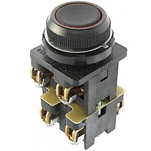 КЕ-012 У3 исп.3, черный, 2з+2р, цилиндр, IP40, 10А, 660В, выключатель кнопочный (ЭТ) | ET502433 | Электротехник