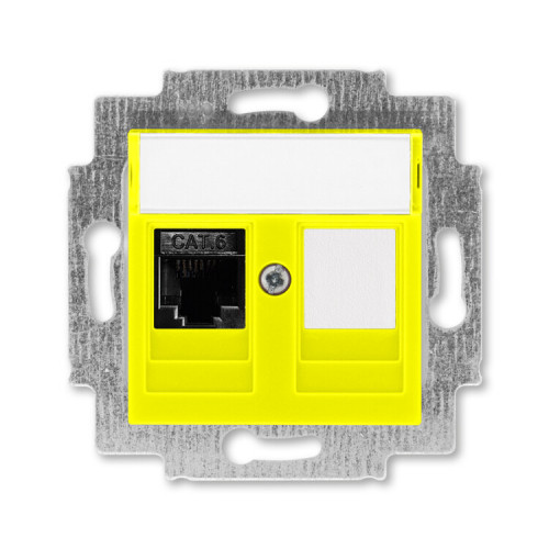 ABB Levit Жёлтый Розетка комп. RJ45 категория 6 и заглушка | 5014H-A61017 64W | 2CHH296117A6064 | ABB