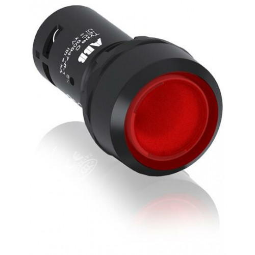Кнопка с подсветкой CP1-13R-10 красная 220В AC/DC с плоской клавишей без фиксации 1НО | 1SFA619100R1311 | ABB