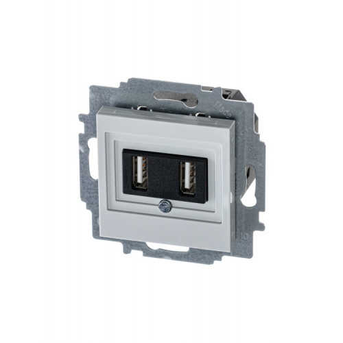 ABB Levit Серый USB зарядка 2-ая | 5014H-A00040 16W | 2CHH290040A6016 | ABB