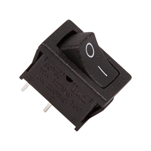 Выключатель клавишный 250V 6А (2с) ON-OFF черный Mini | 36-2110 | REXANT