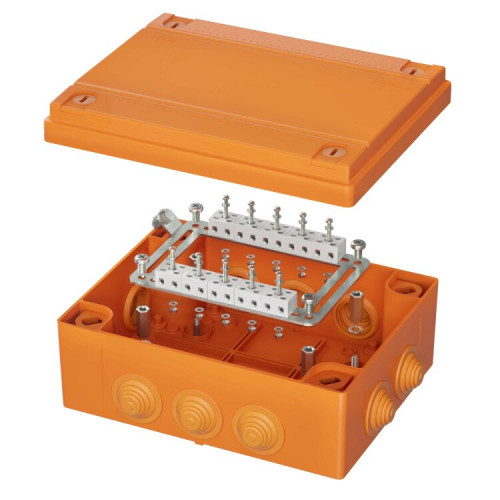 Коробка распределительная пластиковая FS с кабельными вводами иклеммниками,IP55,240х190х90мм, 20р, 450V,6A,4мм.кв | FSB412004 | DKC