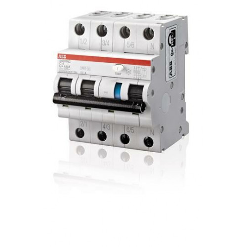 Автоматический выключатель дифференциального тока DS203NC L 3п+N 16А C 30мА тип A | 2CSR246140R1164 | ABB