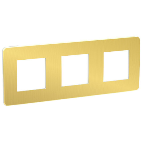 Unica Studio Color Золото/Белый Рамка 3-ая | NU280659 | Schneider Electric