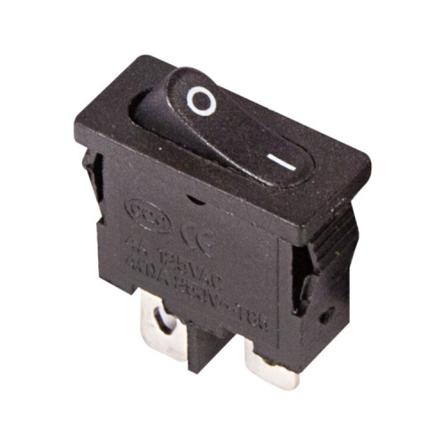 Выключатель клавишный 250V 6А (2с) ON-OFF черный Mini | 36-2050 | REXANT