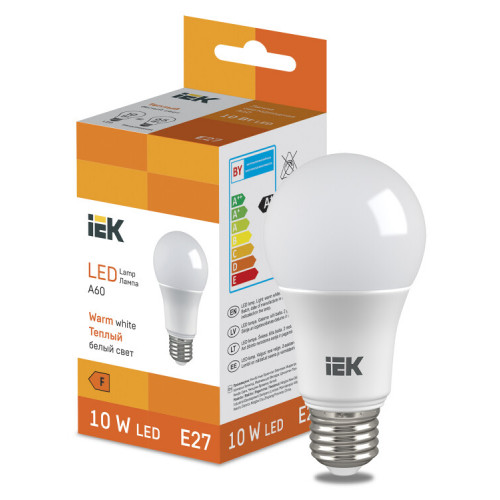 Лампа светодиодная Bulb A60 950lm 3000K E27 | LL-I-A60-10-230-30-E27 | IEK