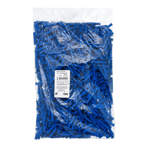 Дюбель распорный Чапай 6х35 шипы+усы (синие) (1000 шт) - пакет накл. ( 0,734 кг) | 111143 | Tech-KREP