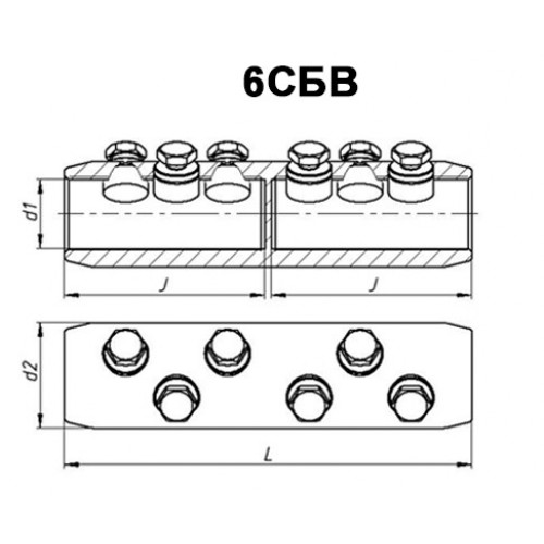 Соединитель болтовой 6СБВ-5-100 (500/630) | zeta11055 | ЗЭТАРУС