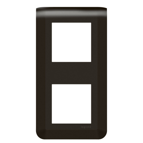 Рамка - Mosaic - 2x2 модуля - вертикальная - матовая черная | 079062L | Legrand