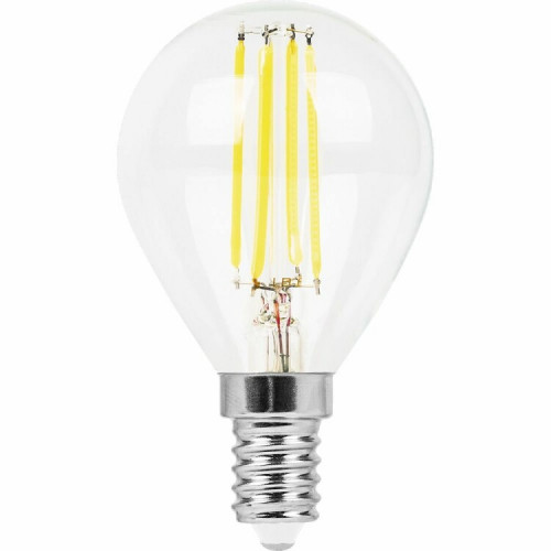 Лампа светодиодная LB-511 (11W) 230V E14 4000K филамент G45 прозрачная | 38014 | FERON
