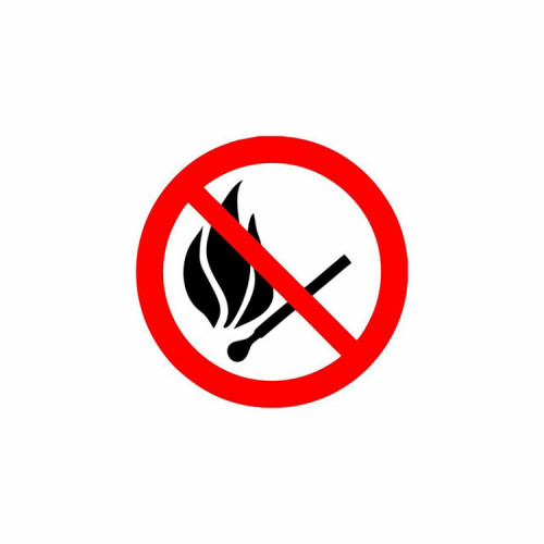 Табличка ПВХ информационный знак «Запрещается пользоваться открытым огнем и курить» d - 180 мм | 56-0056-2 | REXANT