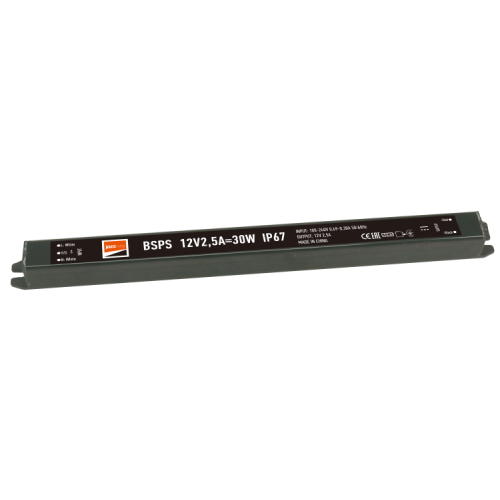 Драйвер для светодиодной ленты LED BSPS 12V2,5A=30W (new) влагозащищенный IP67 | 3329259A | Jazzway