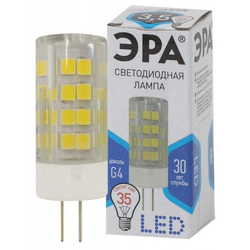 Лампа светодиодная LED 3,5Вт G4 220В 4000К smd JC капсульная | Б0027856 | ЭРА
