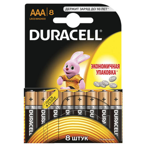 Элемент питания Duracell LR03-8BL BASIC | C0033441 | Duracell
