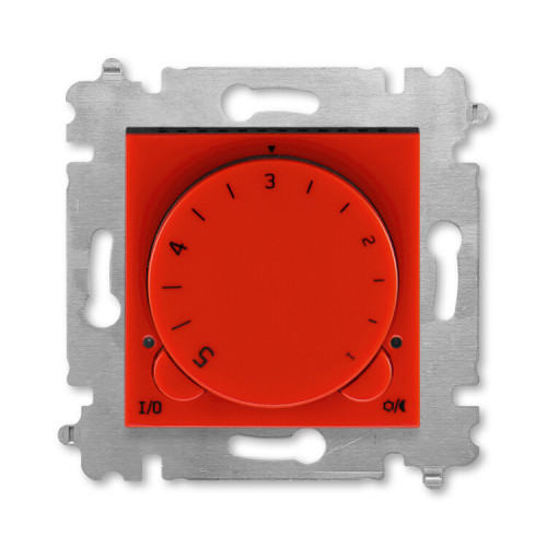 ABB Levit Красный / дымчатый чёрный Терморегулятор с поворотной ручкой 16А | 3292H-A00003 65W | 2CHH920003A6065 | ABB