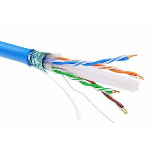 Информационный кабель экранированый F/UTP 4х2 CAT6, PVC, синий | RN6FUPV3BL | DKC