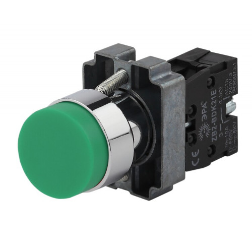 Кнопка управления LAY5-BL31 без подсветки зеленая 1з (20/200/6000) | Б0045671 | ЭРА