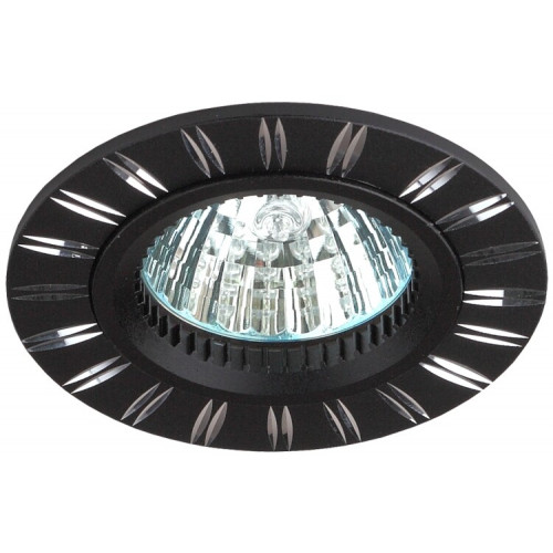 Светильник точечный встраиваемый под лампу KL33 50Вт MR16 черный/хром алюминиевый | C0043820 | ЭРА