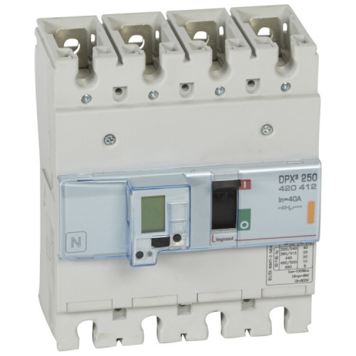 Автоматический выключатель DPX3 250 - эл. расцепитель - с изм. блоком - 25 кА - 400 В~ - 4П - 40 А | 420412 | Legrand