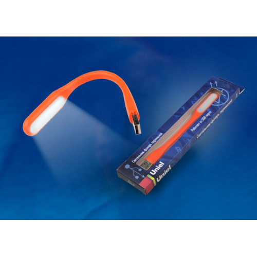 Светильник-фонарь переносной TLD-541 Orange прорезиненный корпус, 6 LED, питание от USB-порта, цвет-оранжевый. | UL-00000252 | Uniel