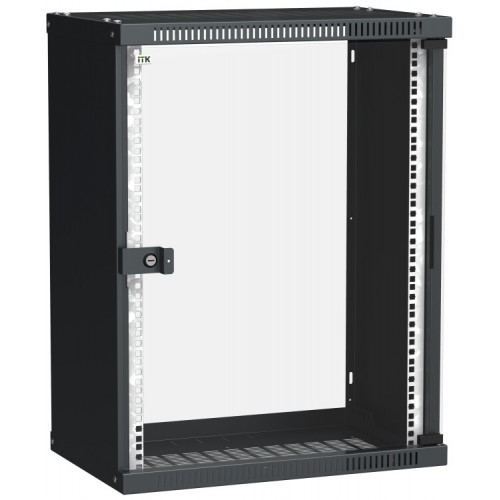Шкаф LINEA WE 15U 550x350мм дверь стекло черный | LWE5-15U53-GF | ITK