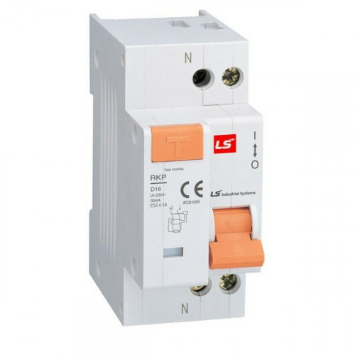 Выключатель автоматический дифференциального тока RKP 1P+N B16A 15mA | 062203518B | Lsis
