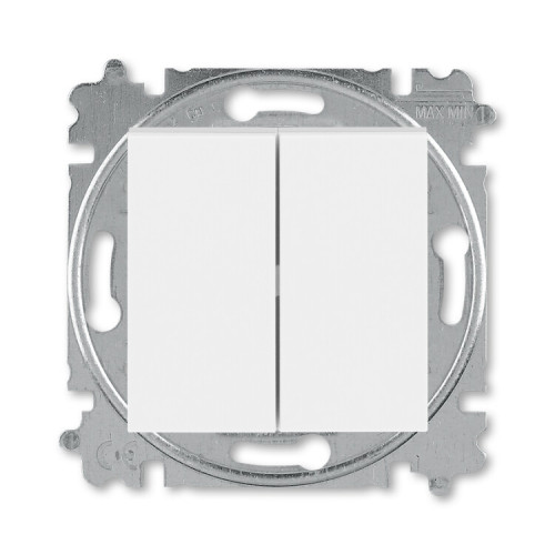ABB Levit Белый / ледяной Выключатель кнопочный 2-кл. | 3559H-A87445 01W | 2CHH598745A6001 | ABB